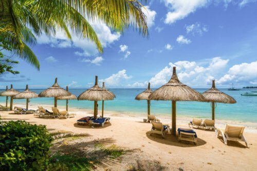 Strand von Mont Choisy auf Mauritius