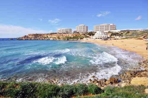 Golden Bay in Malta
