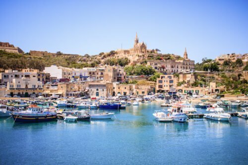 Insel Gozo vor der Küste Maltas