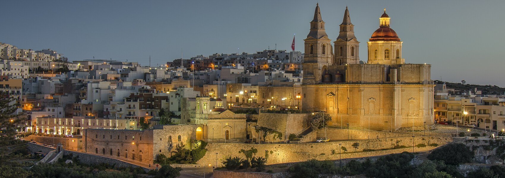 Panorama auf Mellieha in Malta
