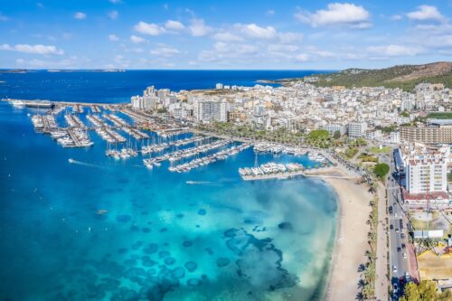 Blick auf Sant Antoni, Ibiza